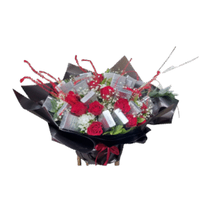 box roses with cigarette